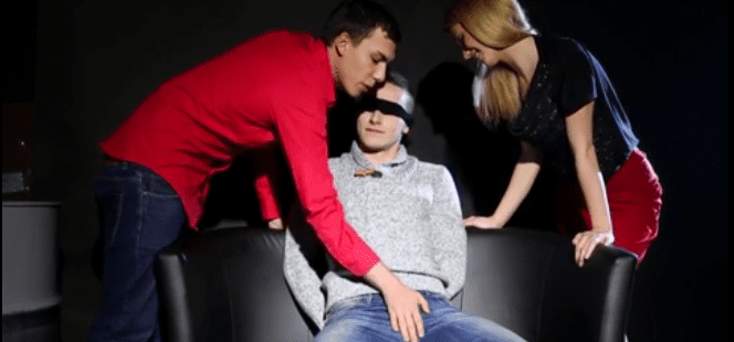 Blindfolded gay sex fantasy