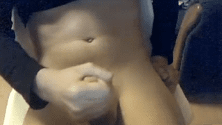 Cute smooth webcam boy shoots cum