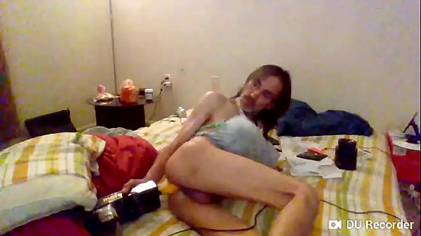 Asian Crossdresser anal dildo fuck taking it hard