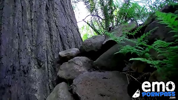 Adorable tattooed emo Chris Porter twink jerks off outdoor