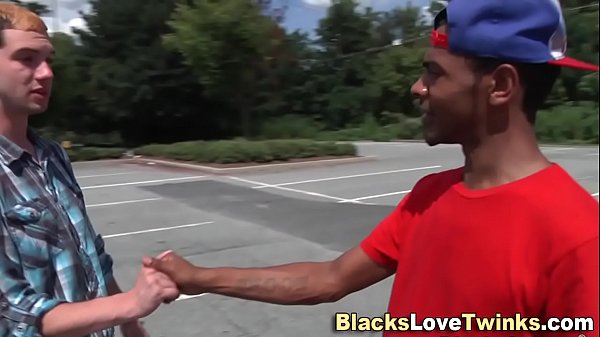 Black guy spunks on twink