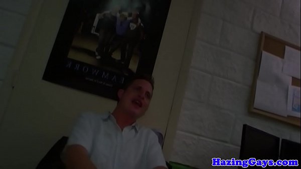 Blindfolded amateur sucking cocks