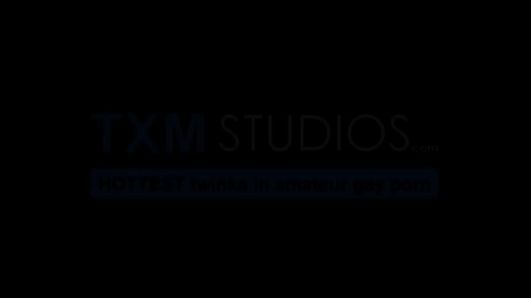 Charming young homo swallows cock in homemade video session