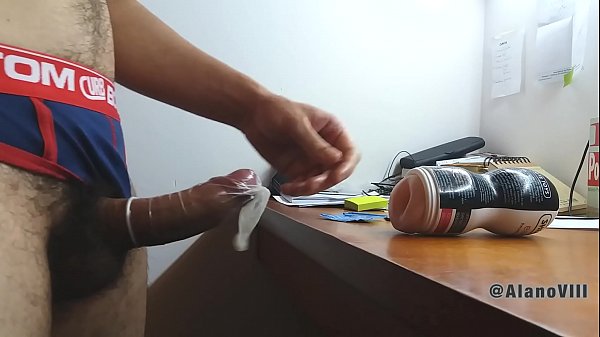 Cuming in a condom wearing a 6 days used jockstrap (sold) – Alano VIII