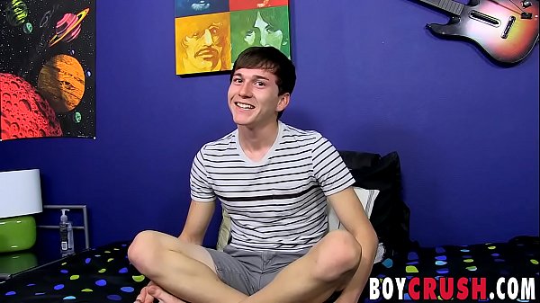 Cute gay guy Bradley Prescott has a sexy solo interview