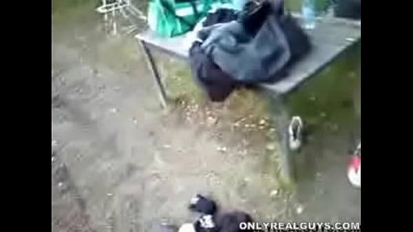 Cute straight guy gets everything exposed in a field