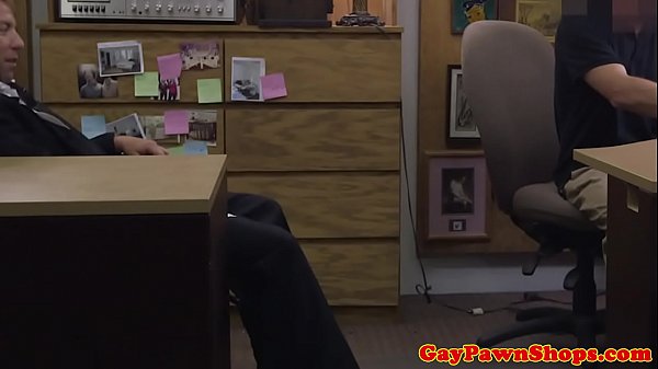 Desperate straight talked into a blowjob