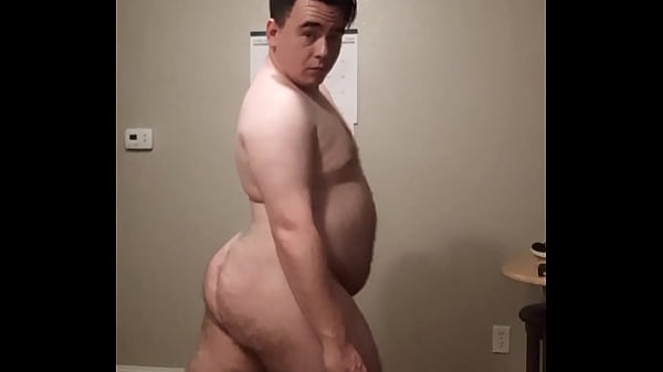 Gay white boy showing off these huge curves.