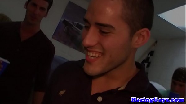 Hazed teen twink gets doggystyled