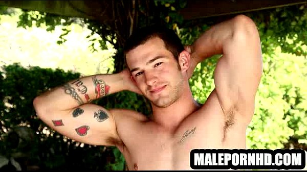 He is a hot musclular hunk with tattoos who is soloing