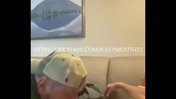 Older big dicked , kicks back and enjoys my throat.