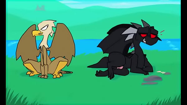 Pássaro gay fodendo com um dragão