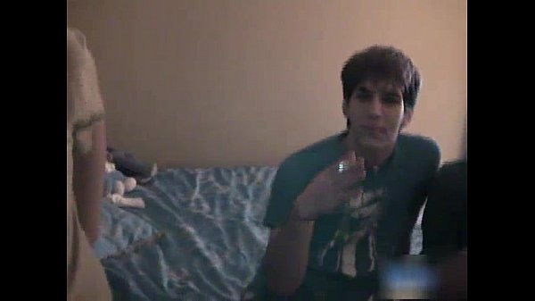 Straight teen in a gay Threesome gay sex