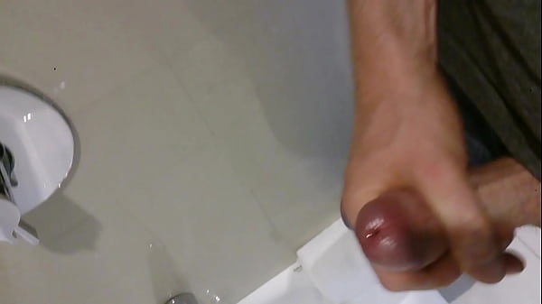 Jerking in hotel’s bathroom