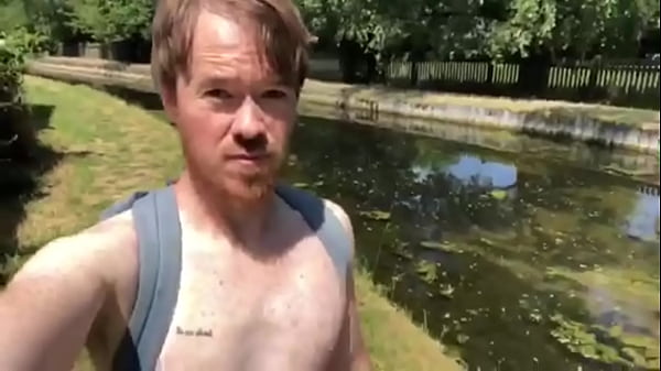 Naked walk along the canal