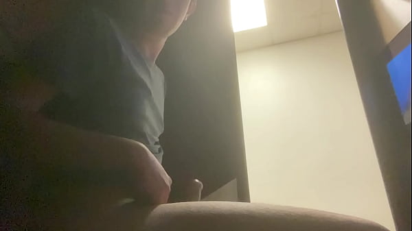 Jerking off in adult theater
